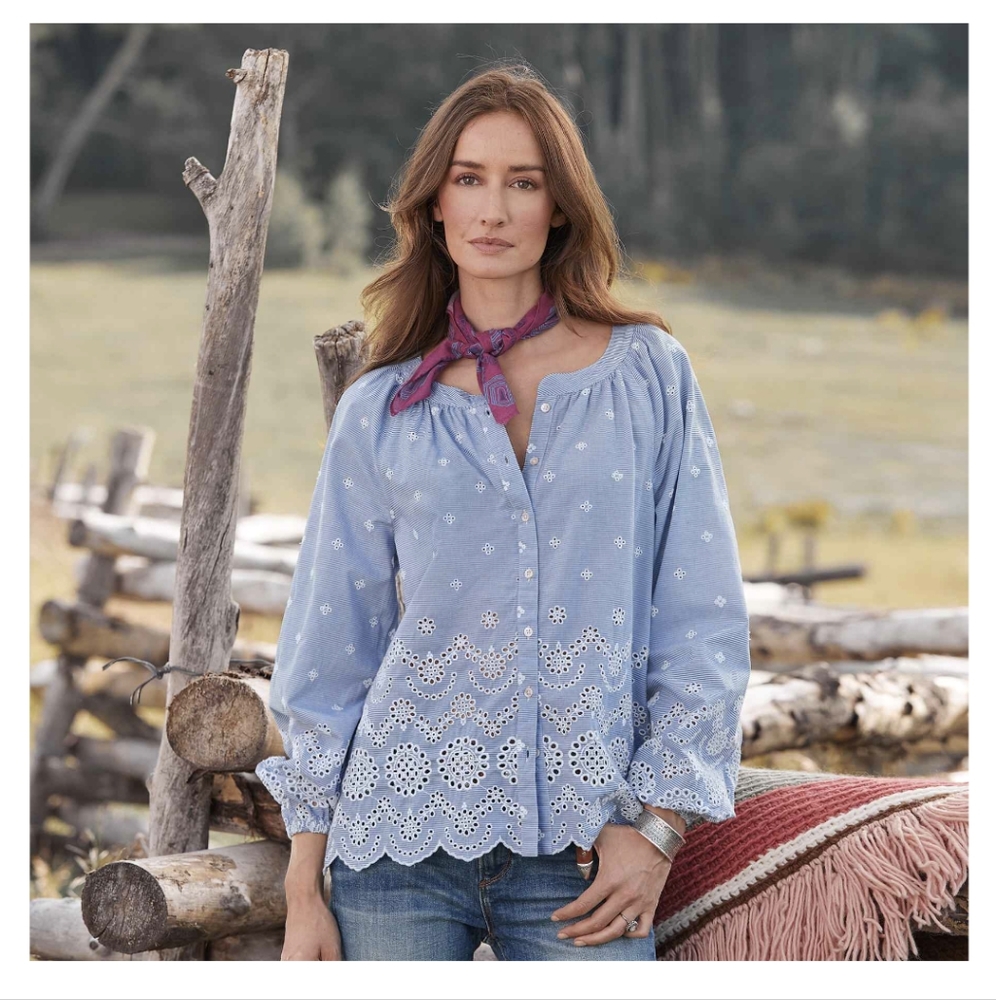 NWT Sundance Rory eyelet top